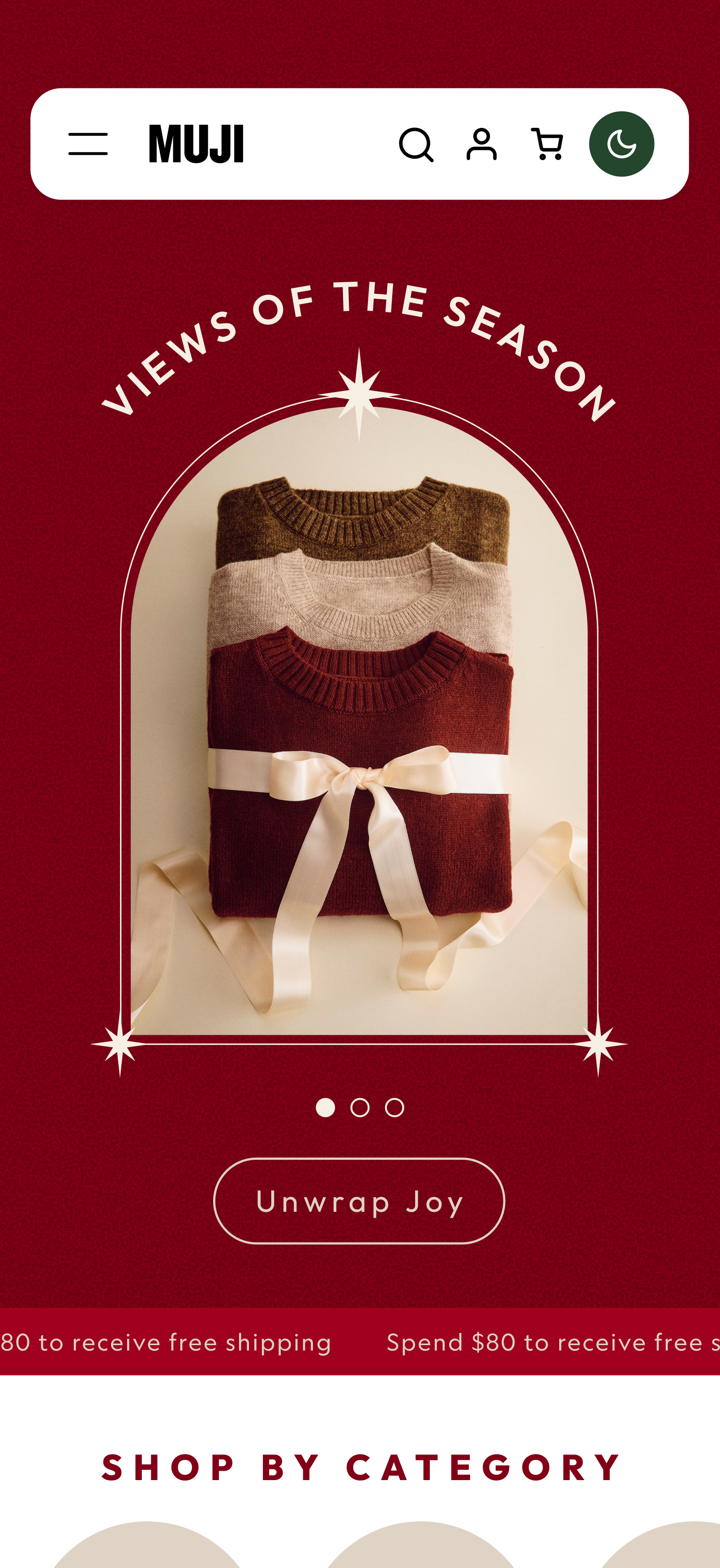 MUJI home page background